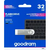 Pendrive GoodRAM UNO3 32 GB UNO3-0320S0R11 - USB 3.2 Gen 1, Srebrny