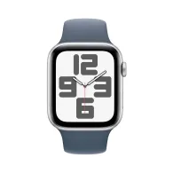 Smartwatch Apple Watch SE 44mm GPS + Cellular alu srebrny z paskiem sportowym w kolorze sztormowego błękitu MRHJ3QP/A - M|L