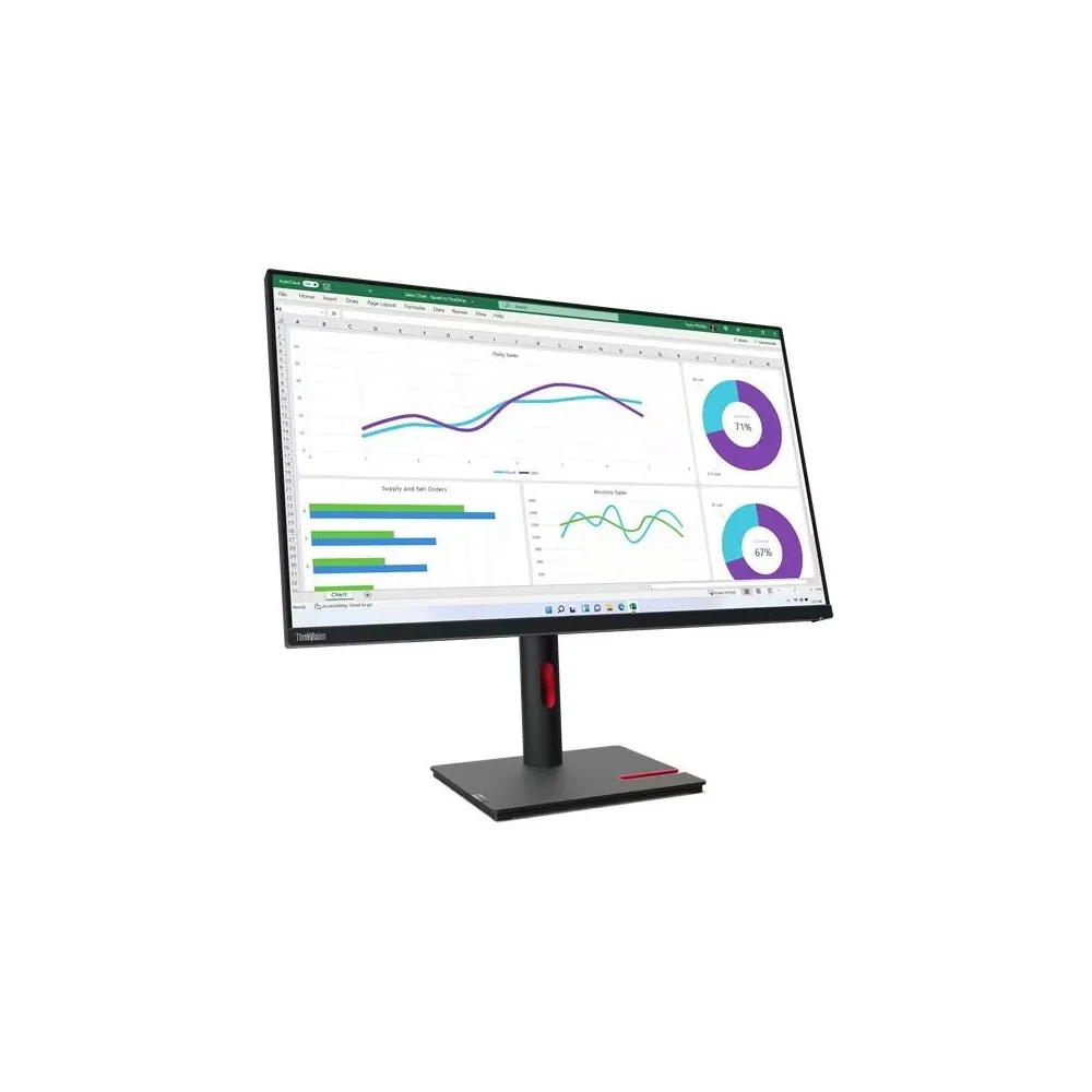 Monitor Lenovo ThinkVision T32h-30 63D3GAT1EU - 31,5"/2560x1440 (QHD)/60Hz/IPS/4 ms/pivot/USB-C/Czarny - zdjęcie