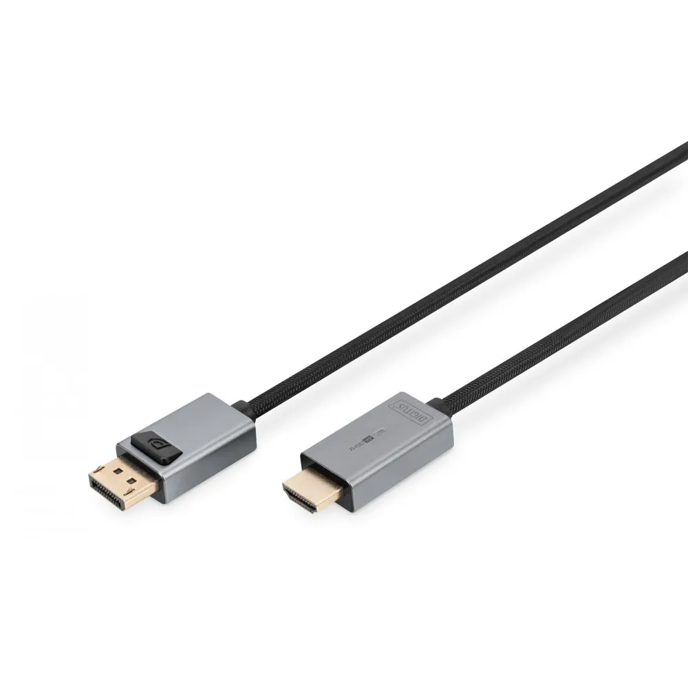 Kabel adapter Digitus Premium DisplayPort do HDMI DB-340202-018-S, 1,8m, 4K 30Hz | Sklep ITnes.pl, IT for BUSINESS