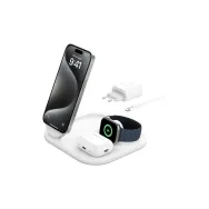 Ładowarka indukcyjna Belkin BoostCharge 3-in-1 Magnetic Foldable Wireless Charger with Qi2 15W WIZ029VFWH - Biała