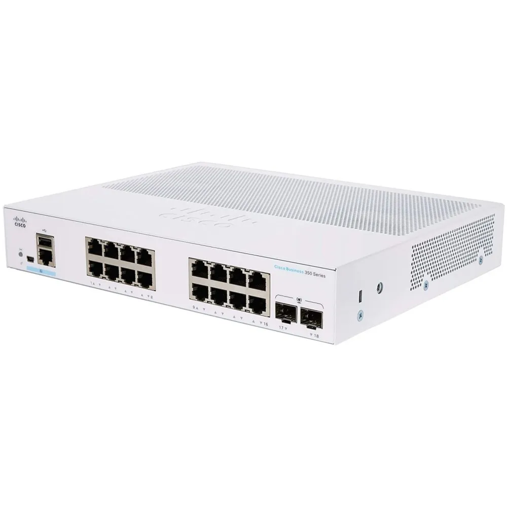 Switch zarządzalny Cisco CBS350-16P-2G-EU, 16x 100|1000Mbps RJ45, 2x 1Gbps SFP, POE+ 120W | Sklep ITnes.pl, IT for BUSINESS Switch zarządzalny Cisco CBS350-16P-2G-EU, 16x 100|1000Mbps RJ45, 2x 1Gbps SFP, POE+ 120W | Sklep ITnes.pl, IT for BUSINESS
