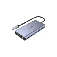 Stacja dokująca Unitek D1019B uHUB O8+ 8-in-1 USB-C, USB-C 3.1, HDMI, VGA, RJ45, SD, PD 100W | Sklep ITnes.pl, IT for BUSINESS