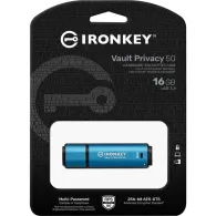 Pendrive Kingston IronKey Vault Privacy 50 16 GB IKVP50/16GB - Niebieski