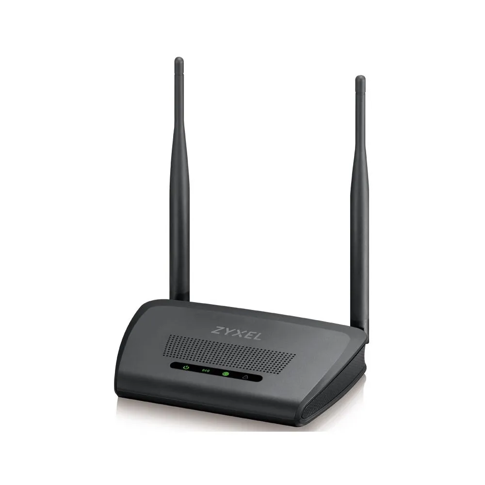 Router Zyxel NBG-418NV2-EU0101F, xDSL, 1 x RJ45, WPA2, 802.11n (gen. 4), 4 x LAN 10, 100 Mbps, 2 anteny zewnętrzne, Czarny | Skl