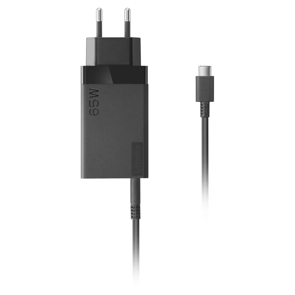 Zasilacz podróżny do laptopa Lenovo 65W USB-C 40AW0065EU - Czarny