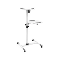 Mobilny stolik do projektora Techly 309593 - 2 półki/Biały | Sklep ITn