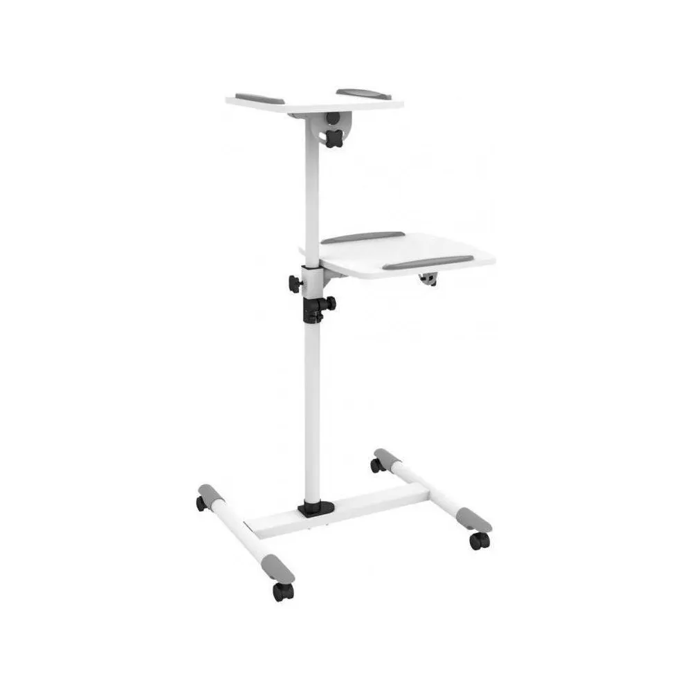 Mobilny stolik do projektora Techly 309593 - 2 półki/Biały | Sklep ITn