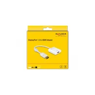 Adapter Delock 62608 DisplayPort 1.2 do HDMI, 4K 30 Hz, 20 cm, Biały | Sklep ITnes.pl, IT for BUSINESS