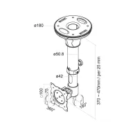 Uchwyt sufitowy do monitorów Neomounts by Newstar 10-30" FPMA-C025SILVER - Srebrny