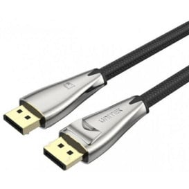 Przewód Unitek DisplayPort 8K@60Hz (M/M) C1608BNI - 2 m, Srebrny, Czarny