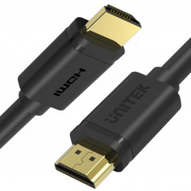 Kabel Unitek HDMI BASIC v2.0 Gold Y-C139M - 3 m, Czarny - zdjęcie 2