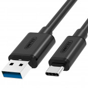 Kabel Unitek USB-C ,  USB 3.1 Y-C474BK+ - 1 m, Czarny - zdjęcie 1