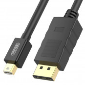 Kabel Unitek miniDisplayPort ,  DisplayPort 4K 60Hz (M, M) Y-C611BK - 2 m, Czarny - zdjęcie 2
