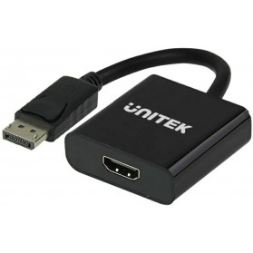 Adapter Unitek DisplayPort ,  HDMI Y-5118DA BOX - Czarny - zdjęcie 1