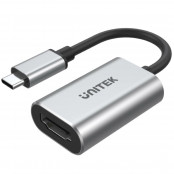 Adapter Unitek USB-C 3.1 ,  HDMI Y-6316 - 15 cm, Kolor srebrny - zdjęcie 1