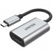Adapter Unitek USB-C 3.1 / HDMI Y-6316 - 15 cm, Kolor srebrny