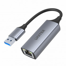 Adapter Unitek USB-A 3.1 Gen. ,  1, RJ45 1000 Mbps U1309A - Kolor srebrny - zdjęcie 2
