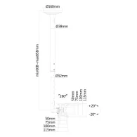 Uchwyt sufitowy do monitorów Neomounts by Newstar 10-30" FPMA-C050BLACK - Czarny