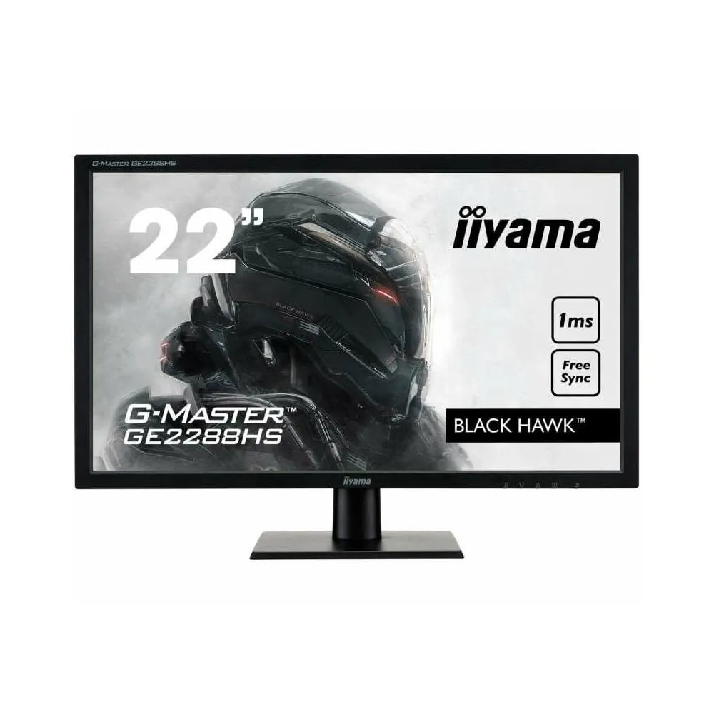 Monitor iiyama G-MASTER GE2288HS-B1, 21,5", 1920x1080 (FHD), 75Hz, TN, FreeSync, 1 ms, Czarny | Sklep ITnes.pl, IT for BUSINESS