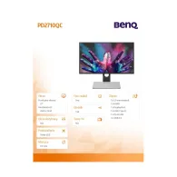 Monitor Benq PD2710QC 9H.LG2LA.TSE, 27", 2560x1440 (QHD), 76Hz, IPS, 5 ms, pivot, USB-C, Czarno-srebrny | Sklep ITnes.pl, IT for