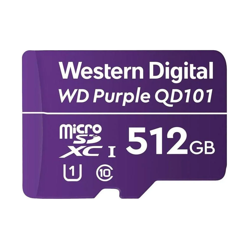 Karta pamięci WD Purple SC QD101 Ultra Endurance 512GB MicroSDXC UHS-1/U1 WDD512G1P0C - Fioletowa | Sklep ITnes.pl - IT for BUSI