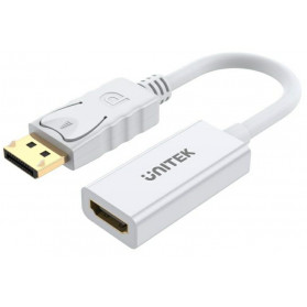 Adapter Unitek DisplayPort ,  HDMI 4K Y-6332 - 20 cm, Biały - zdjęcie 1