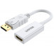 Adapter Unitek DisplayPort / HDMI 4K Y-6332 - 20 cm, Biały