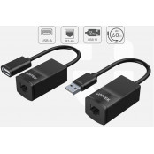 Adapter Unitek USB Extender Over Cat 5,  Cat 5e Y-UE01001 - Przedłużenie do 60 m, Czarny - zdjęcie 2