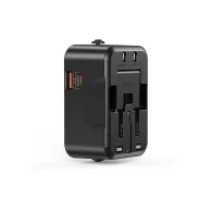 Ładowarka sieciowa Unitek 20W Universal Travel Adapter P1120ABK01 - JP/US, AU, EU, UK, Czarna