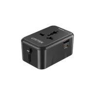 Ładowarka sieciowa Unitek 20W Universal Travel Adapter P1120ABK01 - JP/US, AU, EU, UK, Czarna