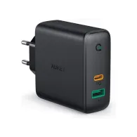 Ładowarka sieciowa AUKEY PA-D3 60W - 1x USB-A, 1x USB-C, Power Delivery 5.4A 60W, Czarna
