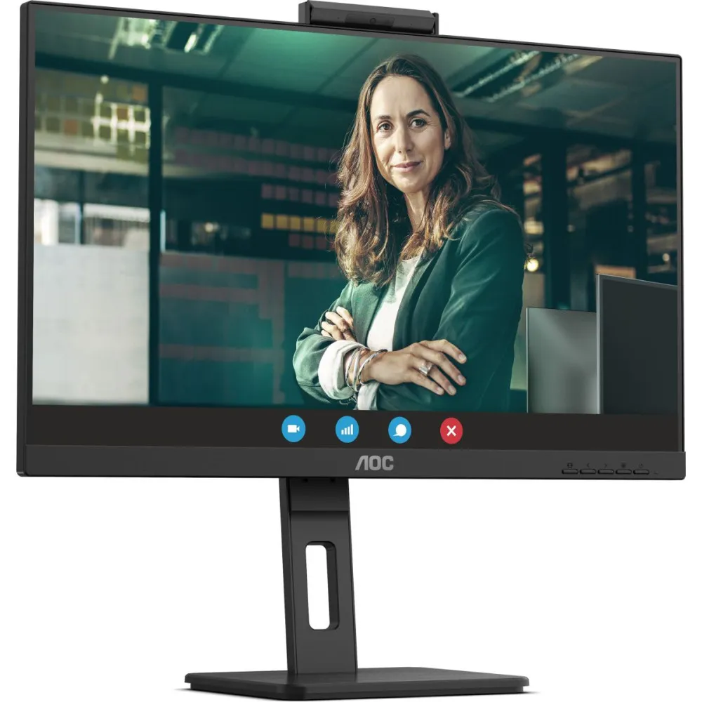 Monitor AOC 24P3QW - 23,8"/1920x1080 (Full HD)/100Hz/IPS/4 ms/pivot/kamera/Czarny - zdjęcie