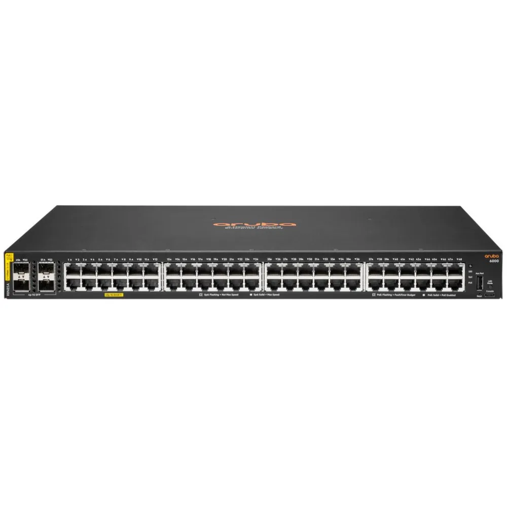 Switch zarządzalny HPE Aruba 6000 R8N85A, 48x 100|1000Mbps RJ45, 4x 1000Mbps SFP, POE 370W | Sklep ITnes.pl, IT for BUSINESS