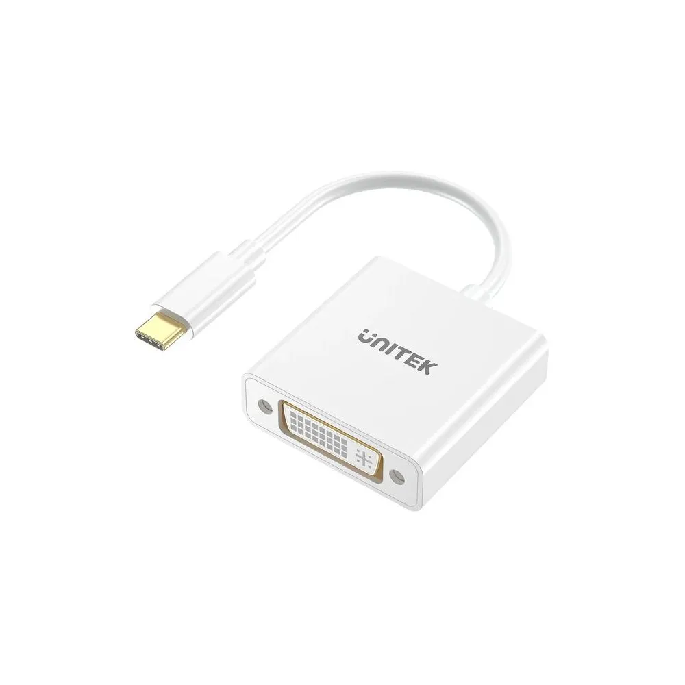 Adapter Unitek USB-C na DVI V1429A01, 1080P 60Hz, 15cm, Biały | Sklep ITnes.pl, IT for BUSINESS
