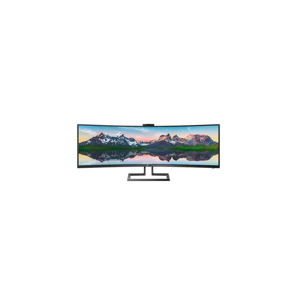 Monitor Philips 499P9H/00 - 48,8"/5120x1440/70Hz/32:9/zakrzywiony/VA/HDR/5 ms/kamera/USB-C/Czarny - zdjęcie