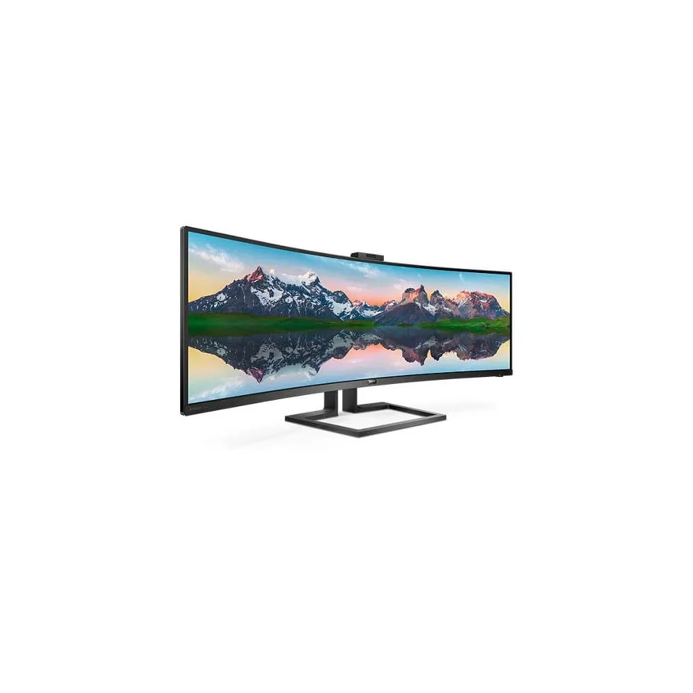 Zdjęcie produktu Monitor Philips 499P9H/00 - 48,8"/5120x1440/70Hz/32:9/zakrzywiony/VA/HDR/5 ms/kamera/USB-C/Czarny