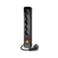 Listwa zasilająca Acar X5 5x 230V PL W0179 - 5 gniazd, 1,5 m, Czarna | Sklep ITnes.pl - IT for BUSINESS