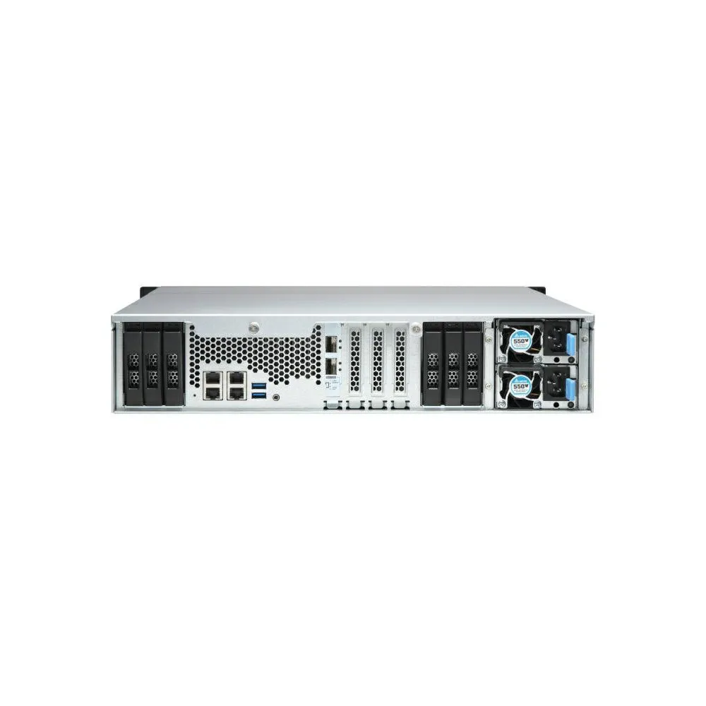 Serwer NAS QNAP Rack TS-1886XU-RP-D1622-6YTL - Rack (2U)/Intel Xeon D-1622/8 GB RAM/84 TB/18 wnęk/hot-swap/3 lata Carry-in