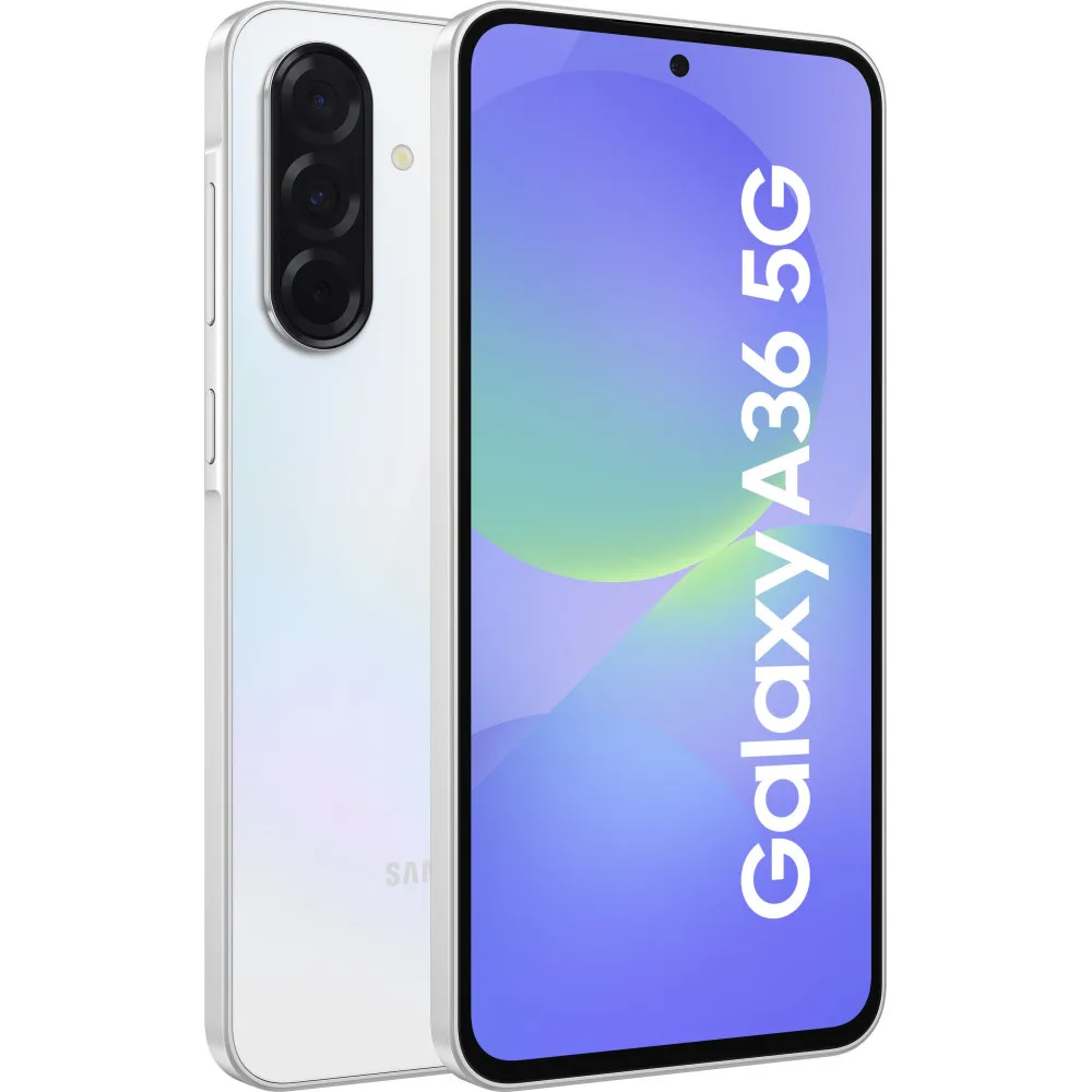Smartfon Samsung Galaxy A36 SM-A366BZAGEUE - Snapdragon 6 Gen 3/6,7" 2340x1080/256GB/RAM 8GB/5G/Biały/50+8Mpix/Android/2CI - zdjęcie