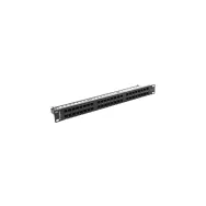 Patchpanel 19" Lanberg PPU6-1048-B - 48 niekranowanych portów, 1U, KAT. 6, czarny