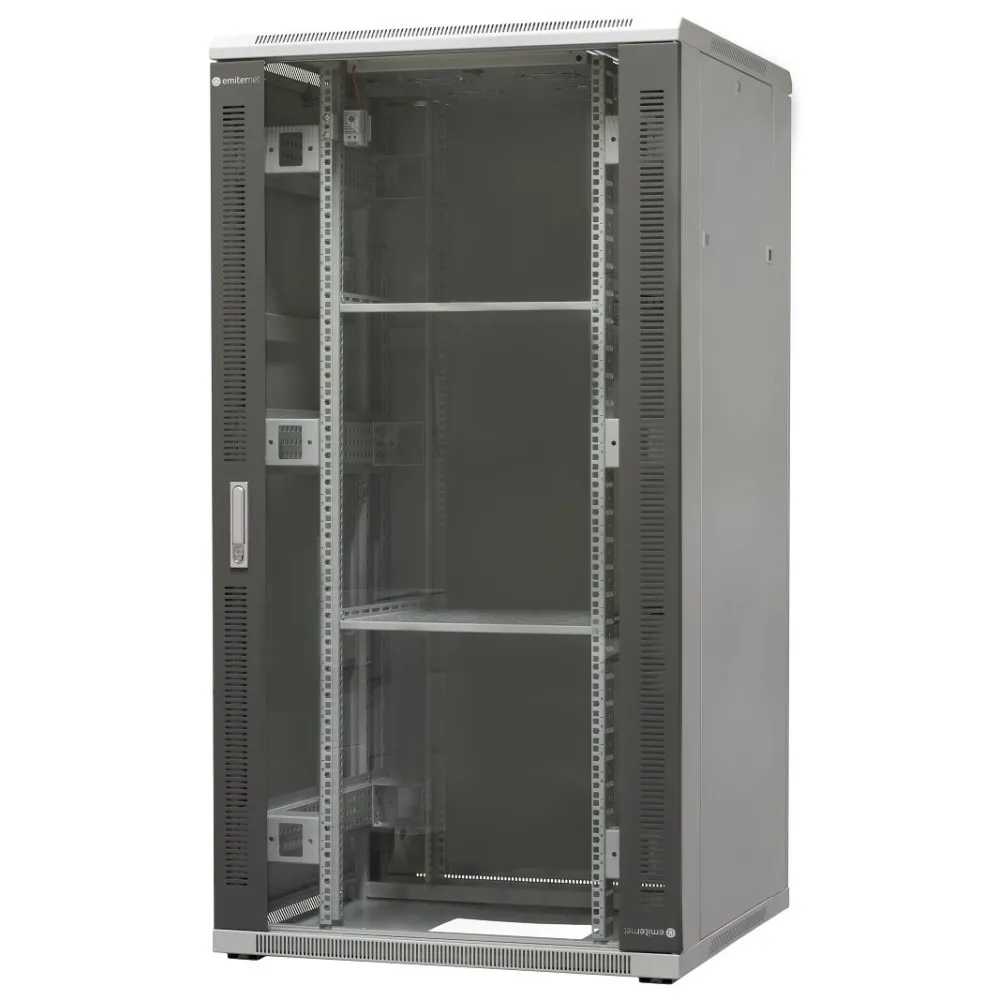 Szafa rack 19" 32U Emiter EM/SH05D-8832, 800 x 800 x 1540mm, drzwi przód blacha-szkło | Sklep ITnes.pl, IT for BUSINESS Szafa rack 19" 32U Emiter EM/SH05D-8832, 800 x 800 x 1540mm, drzwi przód blacha-szkło | Sklep ITnes.pl, IT for BUSINESS