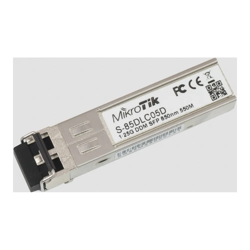 Moduł SFP MikroTik S-85DLC05D - wielomodowy, 1,25Gb|s, LC/UPC, długość fali 850nm, zasięg do 550m