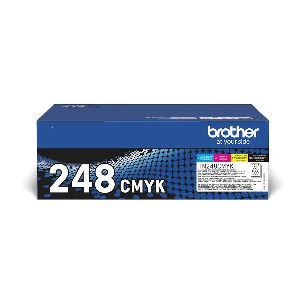 Toner Brother TN-248 Black Cyan Magenta Yellow TN248VAL - Oryginał, 1000 stron