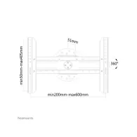 Uchwyt ścienny Neomounts by Newstar Flat Screen Wall Mount LED-WR100BLACK - Czarny