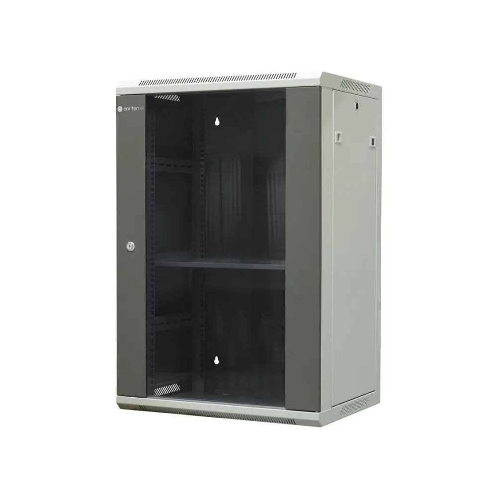 Szafa wisząca niedzielona 19" 18U Emiter EM/AP6418, 600 x 450 x 910mm, drzwi blacha-szkło | Sklep ITnes.pl, IT for BUSINESS Szafa wisząca niedzielona 19" 18U Emiter EM/AP6418, 600 x 450 x 910mm, drzwi blacha-szkło | Sklep ITnes.pl, IT for BUSINESS