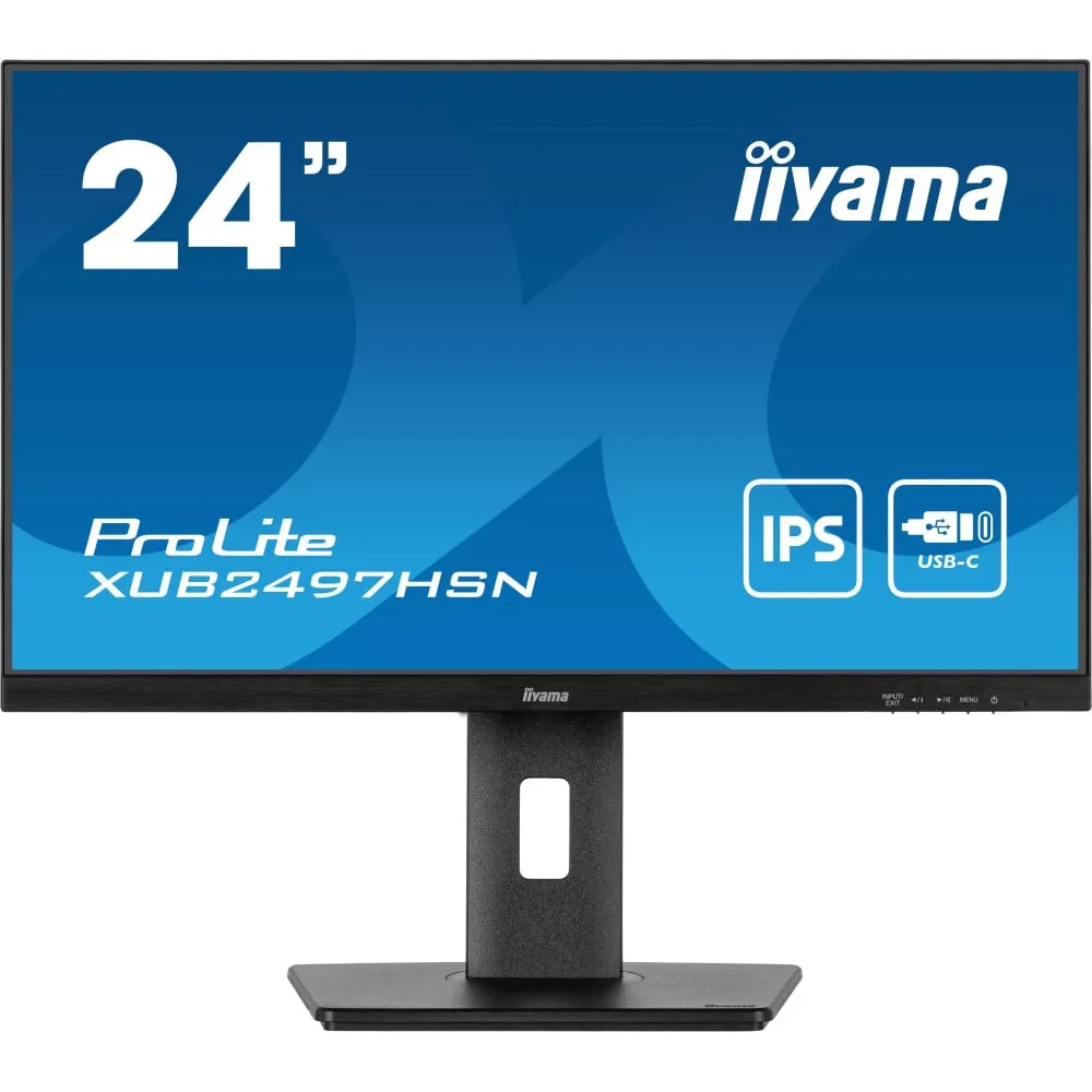 Monitor iiyama ProLite XUB2497HSN-B2, 23,8", 1920x1080 (FHD), 100Hz, IPS, 1 ms, pivot, USB-C, Czarny | Sklep ITnes.pl, IT for BU