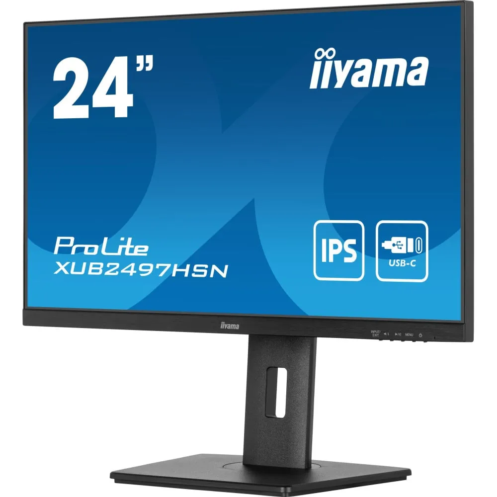 Zdjęcie produktu Monitor iiyama ProLite XUB2497HSN-B2 - 23,8"/1920x1080 (Full HD)/100Hz/IPS/1 ms/pivot/USB-C/Czarny