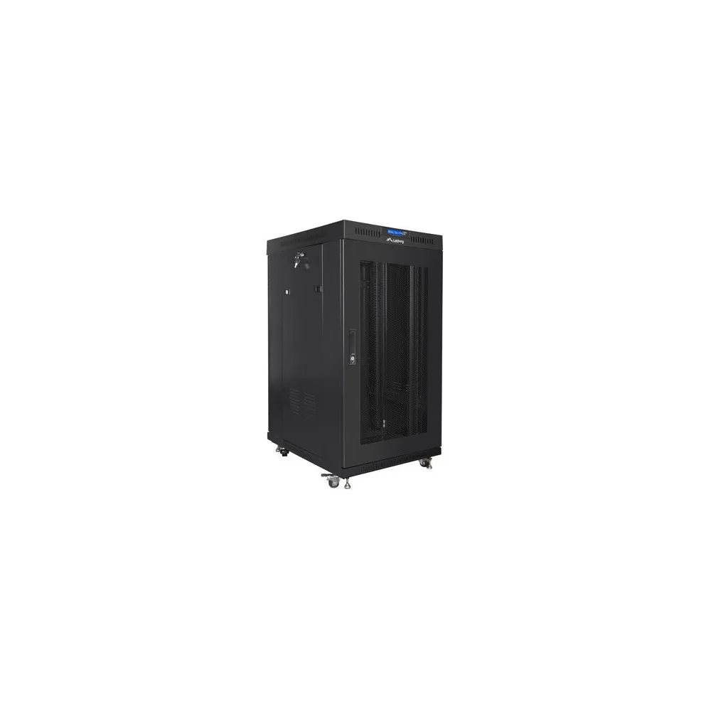 Szafa rack 19" 22U Lanberg FF01-8822-23BL, 800 x 800 x 1239 mm, drzwi perforowane, LCD | Sklep ITnes.pl, IT for BUSINESS Szafa rack 19" 22U Lanberg FF01-8822-23BL, 800 x 800 x 1239 mm, drzwi perforowane, LCD | Sklep ITnes.pl, IT for BUSINESS