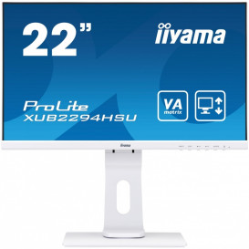 Monitor iiyama ProLite XUB2294HSU XUB2294HSU-W1 - 21,5"/1920x1080 (Full HD)/75Hz/VA/4 ms/pivot/Biały
